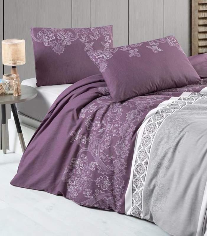 Луксозно спално бельо Andria единично легло 90% памук с ластик 160x200 3 части