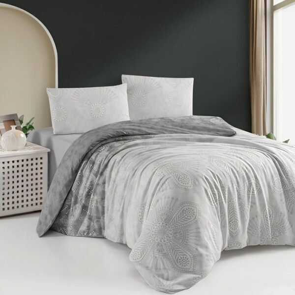 Практично спално бельо Aren единично легло памук с ластик 160x220 3 части