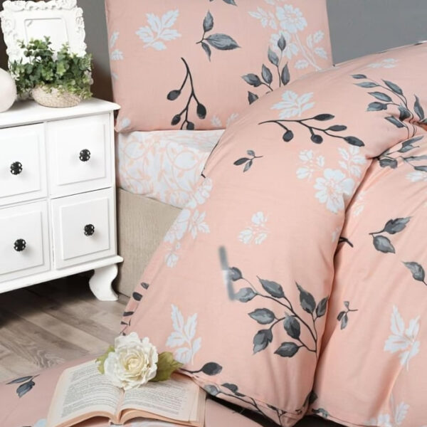 Качествено спално бельо Rahel единично легло 90% памук с ластик 160x200 3 части