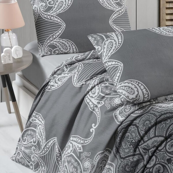 Стилно спално бельо Tivoli единично легло 90% памук с ластик 160x200 3 части