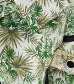 Зелено спално бельо Verde бял чаршаф двойно легло 220x240 см