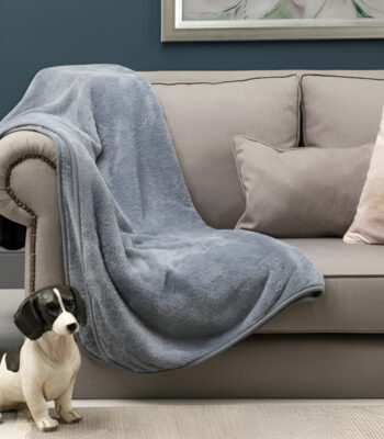 Универсално одеяло wellsoft сиво 220x230 см неутрално практично