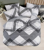 Arven Ranforce памучно спално бельо с геометричен дизайн за двойно легло 200x220 см