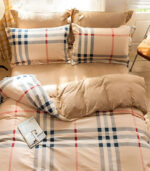 Спално бельо 100% органичен памук бежово 200x220 см ластичен чаршаф