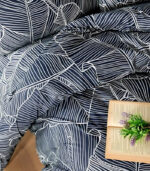 спално бельо тъмносино 200x220 памучен комплект