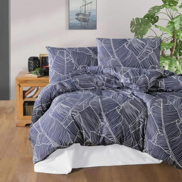 спално бельо тъмносино 200x220 памучен комплект