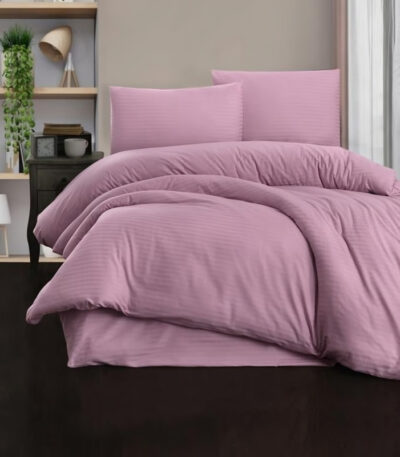 Спално бельо Rose Dried памучен райе 200x220 4 части