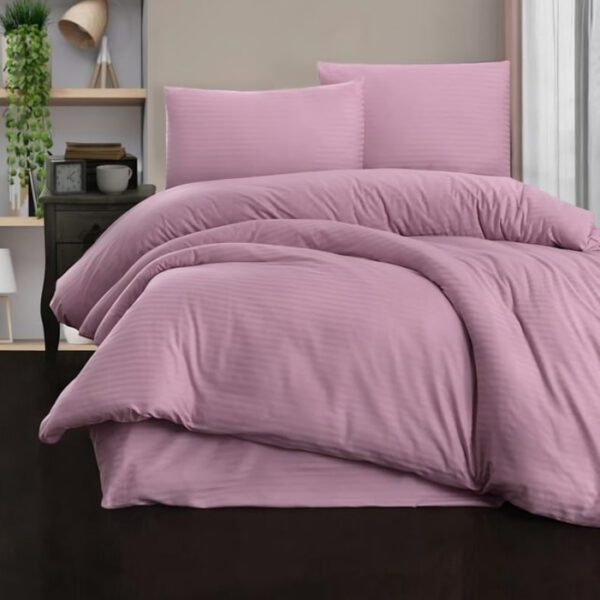 Спално бельо Rose Dried памучен райе 200x220 4 части