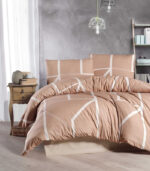 спално бельо бежов ранфорс 200x220 4 части