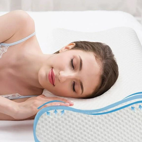 Ортопедична възглавница мемори пяна 50х30 см бамбуков калъф