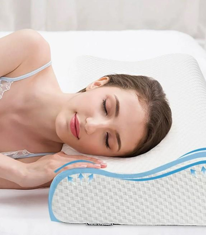 Ортопедична възглавница мемори пяна 50х30 см бамбуков калъф