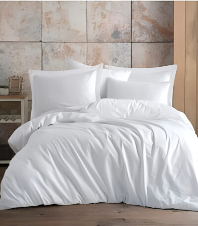 Спално бельо Oxford от 100% памук ранфорс 200x220 см в бял цвят