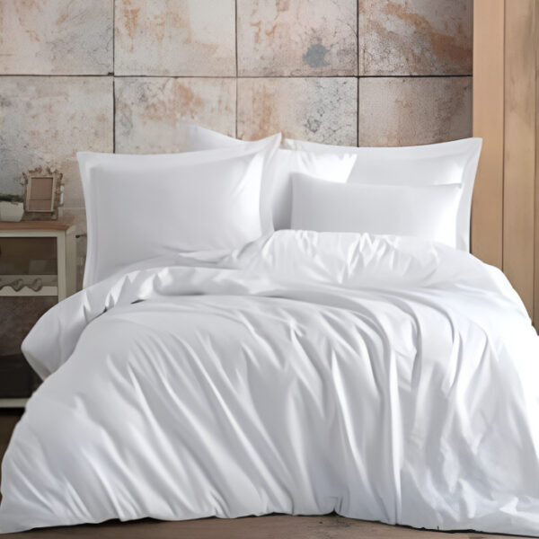 Спално бельо Oxford от 100% памук ранфорс 200x220 см в бял цвят