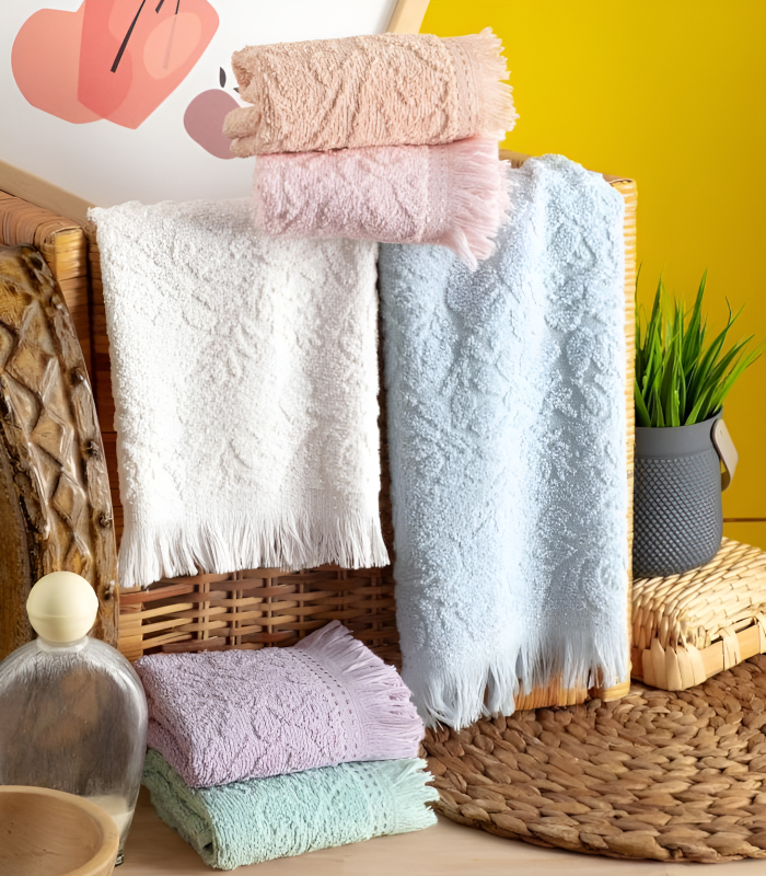 Хавлиени кърпи Toalla Soft детайл от мека памучна текстура Хавлия за лице Toalla Soft 30x50 см комплект 6 броя мека