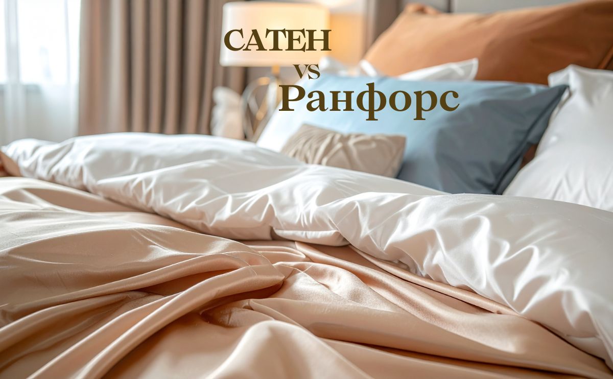 сравнение сатен или ранфорс спално бельо - разлики и предимства