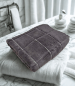 Памучна хавлия KareMicro 70x140 см антрацит за баня
