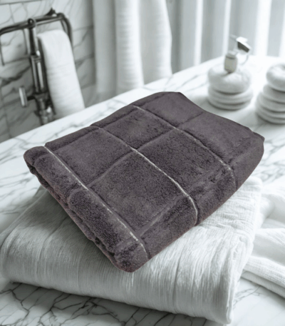 Памучна хавлия KareMicro 70x140 см антрацит за баня