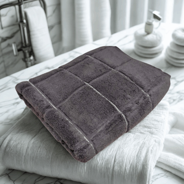 Памучна хавлия KareMicro 70x140 см антрацит за баня