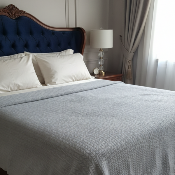 Декоративно Покривало с Плетена Текстура