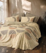 Спално бельо CottonBox Moona кафяво ранфорс 200x220