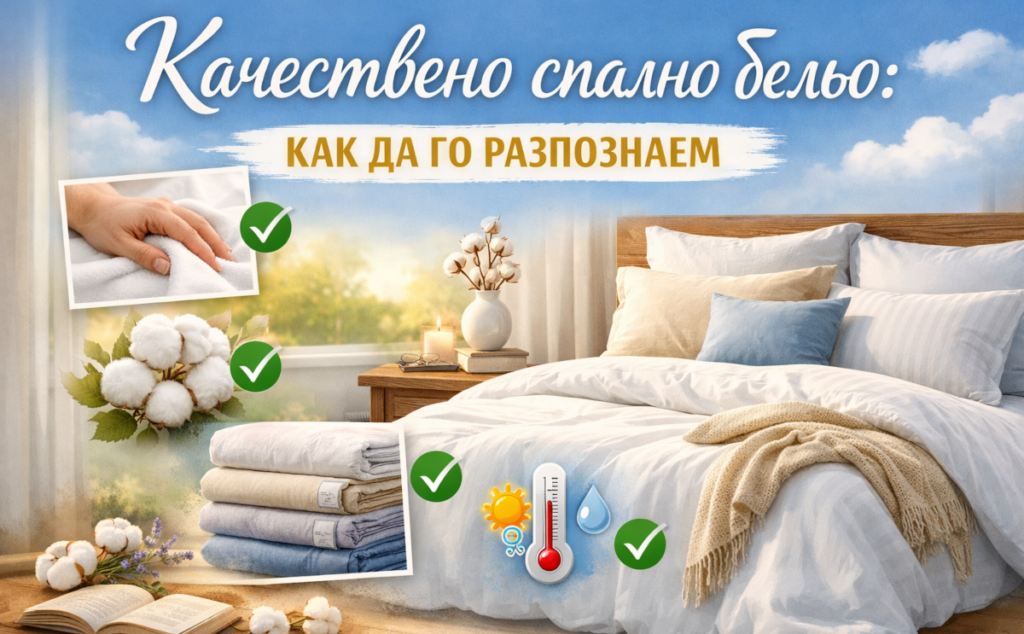 Качествено спално бельо: 7 признака как да го разпознаем