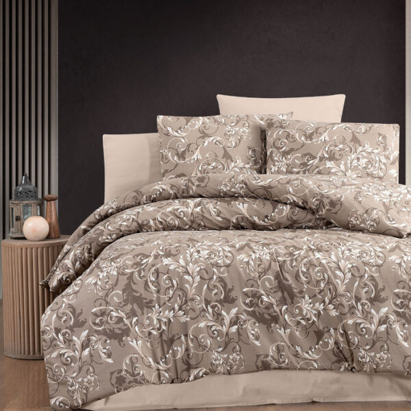 Спално бельо Ecosse Veronica кафяво ранфорс двойно легло