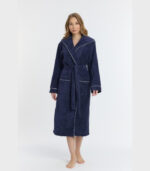 Дамски Халат Triga с Качулка тъмно син