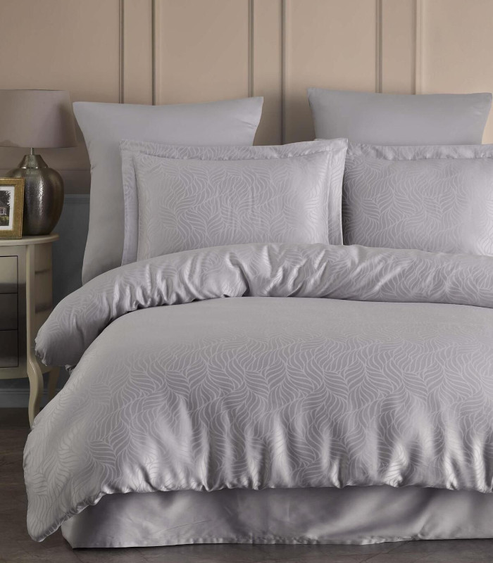 Спално бельо Lienzo в нежен светлосив цвят