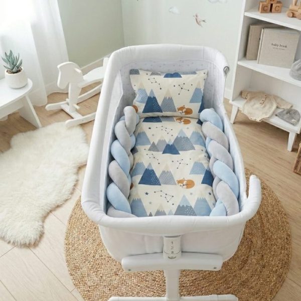 Детско спално бельо в синьо и бяло