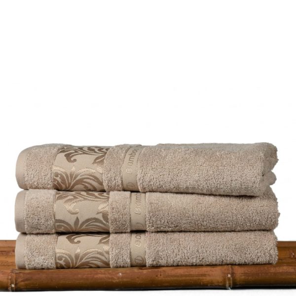 бамбукува хавлия 50x90 цвят бежов