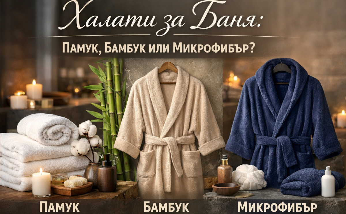 Халати за Баня: Памук, Бамбук или Микрофибър