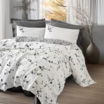 Спално бельо Elaria антрацит ранфорс 100% памук двойно легло Hrimar Comfort