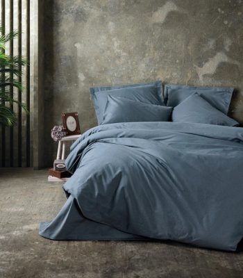 Спално бельо Plain антрацит ранфорс 100% памук двойно легло Hrimar Comfort